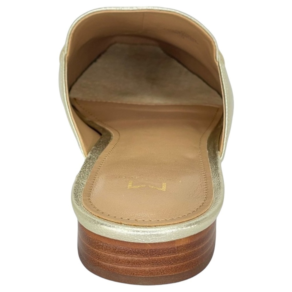Marc Fisher LTD Pam Gold Leather Metallic Leather Womens Flat Mules Size 6M - Picture 9 of 16